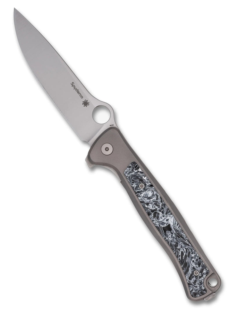 Spyderco Slym R.I.L. Titanium M390 3.42" Plain Edge Folding Pocket Knife (C271TIP)