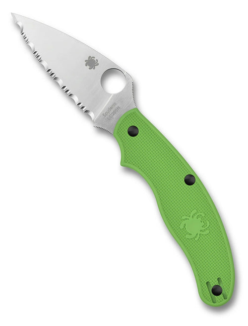 Spyderco UK Penknife Salt Green LC200N 2.98" SpyderEdge Folding Pocket Knife (C94SGR)