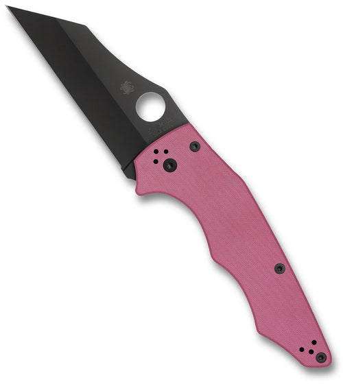 Spyderco YoJumbo Pink G-10 Black Blade Sprint Run 3.98" Folding Pocket Knife (C253GPNBKP)