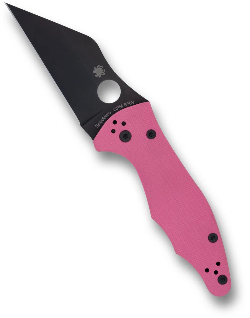 Spyderco Yojimbo 2 Pink G-10 Black Blade Sprint Run 3.2" Folding Pocket Knife (C85GPNBKP2)
