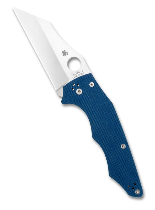 Spyderco Yojumbo Cobalt Blue G-10 CPM SPY273.98" Plain Edge Folding Pocket Knife (C253GPCBL)