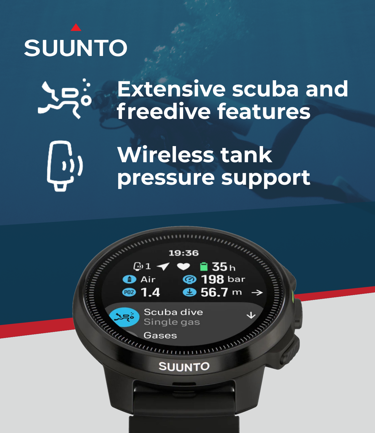 SUUNTO Ocean Dive Computer GPS Sports Watch AMOLED