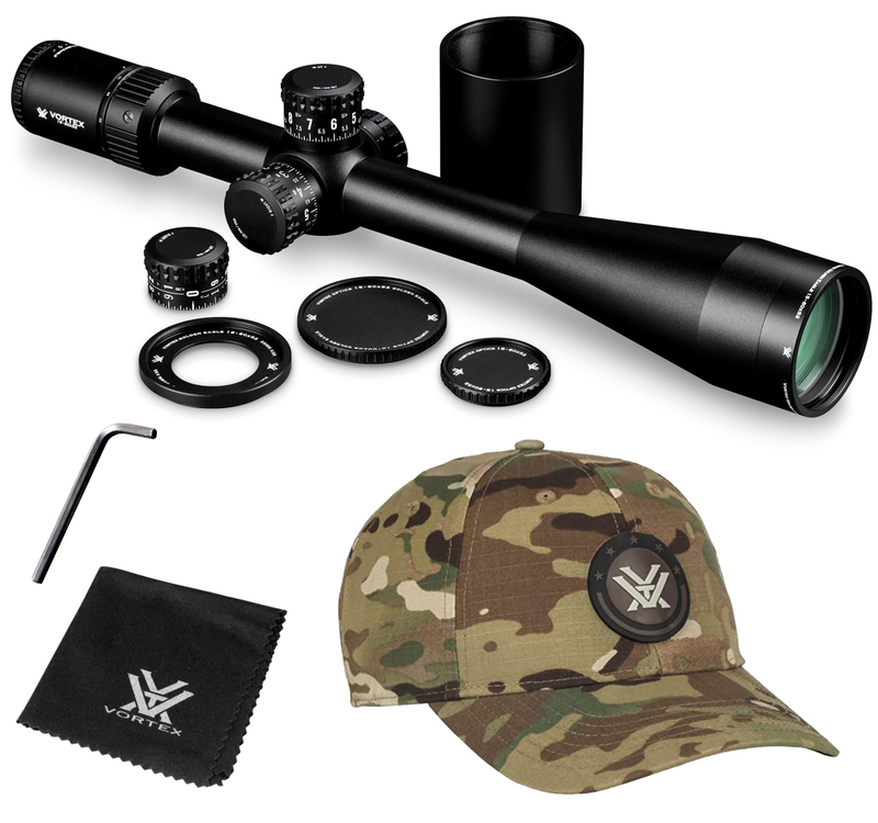 Vortex Optics Golden Eagle HD 15-60x52 SCR-1 MOA Riflescope with Vortex Hat and/or Vortex MountBundle