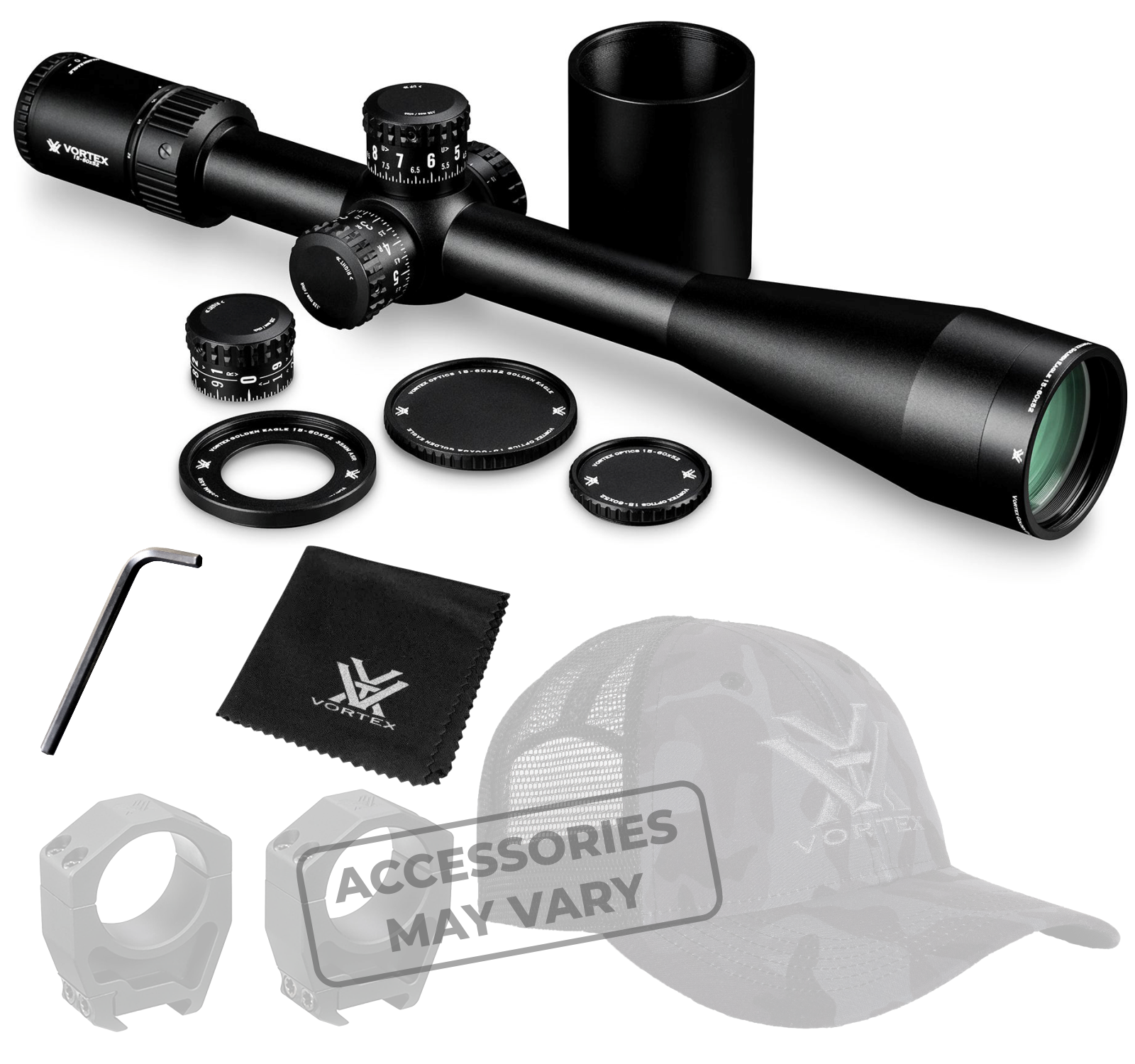 RIFLESCOPEセット Vortex Optics Golden Eagle HD 15-60x52 SCR-1 MOA 
