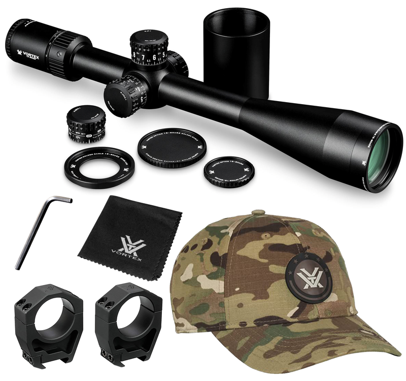 Vortex Optics Golden Eagle HD 15-60x52 SCR-1 MOA Riflescope with Vortex Hat and/or Vortex MountBundle