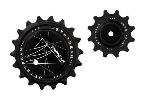 TriPeak Pulley System AOPW AERO, 12/18T for Shimano RD-92xx/81xx/71xx 12s; SRAM AXS RD E1 RED/FORCE 2x12s, Black (EMA-JW1218A-A12SCBBK)