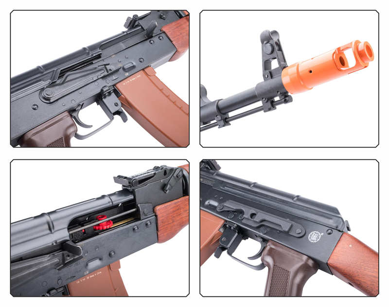 Umarex Elite Force E&L AK-74N Essential 2.0 AEG 6 mm Airsoft Rifle (2277001) w/ Battery & Charger & BBs Bundle