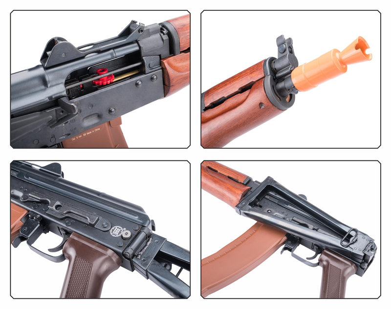 Umarex Elite Force E&L AK-74UN Essential 2.0 AEG 6 mm Airsoft Rifle (2277002) w/ Battery & Charger & BBs Bundle