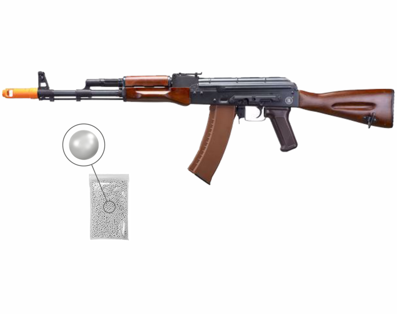 Umarex Elite Force E&L AK-74N Essential 2.0 AEG 6 mm Airsoft Rifle (2277001) w/ Battery & Charger & BBs Bundle