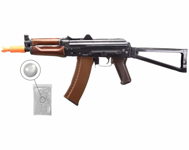 Umarex Elite Force E&L AK-74UN Essential 2.0 AEG 6 mm Airsoft Rifle (2277002) w/ Battery & Charger & BBs Bundle