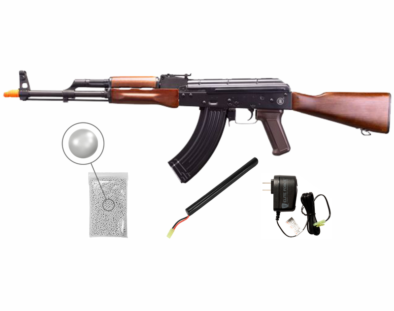 Umarex Elite Force E&L AKM Essential 2.0 AEG 6 mm Airsoft Rifle (2277000) w/ Battery & Charger & BBs Bundle