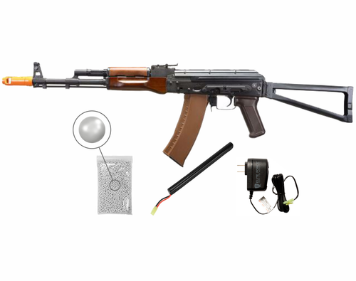 Umarex Elite Force E&L AKS-74N Essential 2.0 AEG 6 mm Airsoft Rifle (2277003) w/ Battery & Charger & BBs Bundle