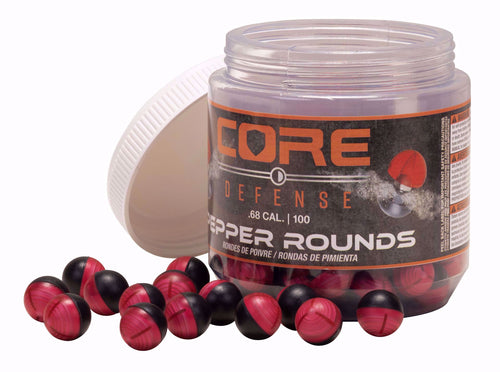 Umarex P2P Core Defense Pepper Rounds-.68 cal Red/Black 100 ct (2292314)