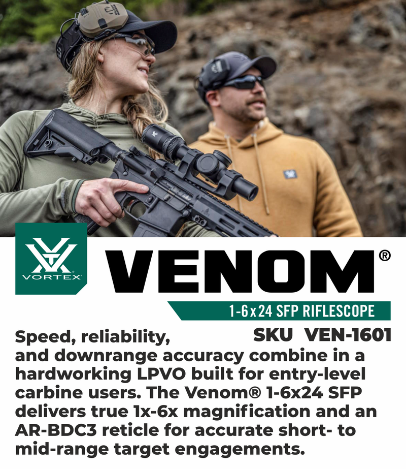Vortex Optics Venom 1-6x24 SFP AR-BDC3 Riflescope (VEN-1601)