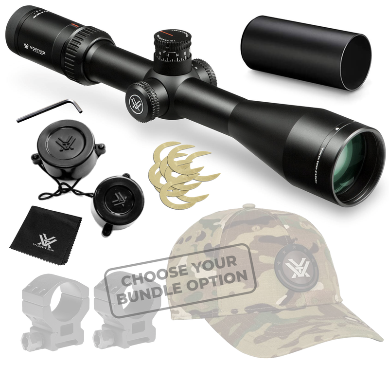 Vortex Optics Viper HSLR 4-16x50 Riflescope Dead-Hold BDC (MOA) Reticle with Wearable4U Bundle
