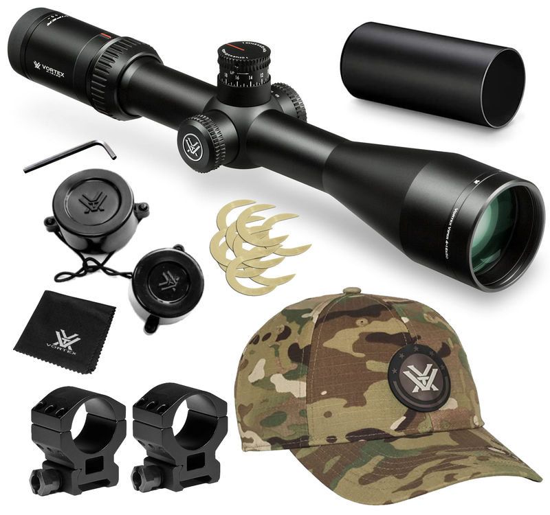 Vortex Optics Viper HSLR 4-16x50 Riflescope Dead-Hold BDC (MOA) Reticle with Wearable4U Bundle