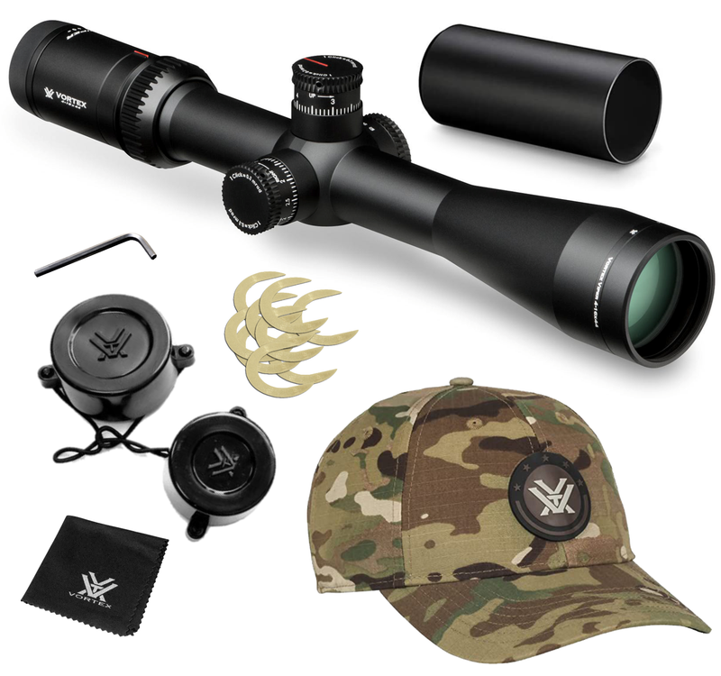 Vortex Optics Viper HST 4-16x44 SFP Riflescope VMR-1 (MRAD) Reticle, 30 mm Tube with Wearable4U Bundle