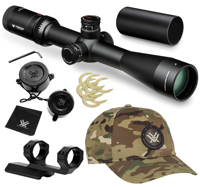 Vortex Optics Viper HST 4-16x44 SFP Riflescope VMR-1 (MRAD) Reticle, 30 mm Tube with Wearable4U Bundle