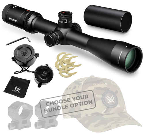Vortex Optics Viper HST 4-16x44 SFP Riflescope VMR-1 (MRAD) Reticle, 30 mm Tube with Wearable4U Bundle