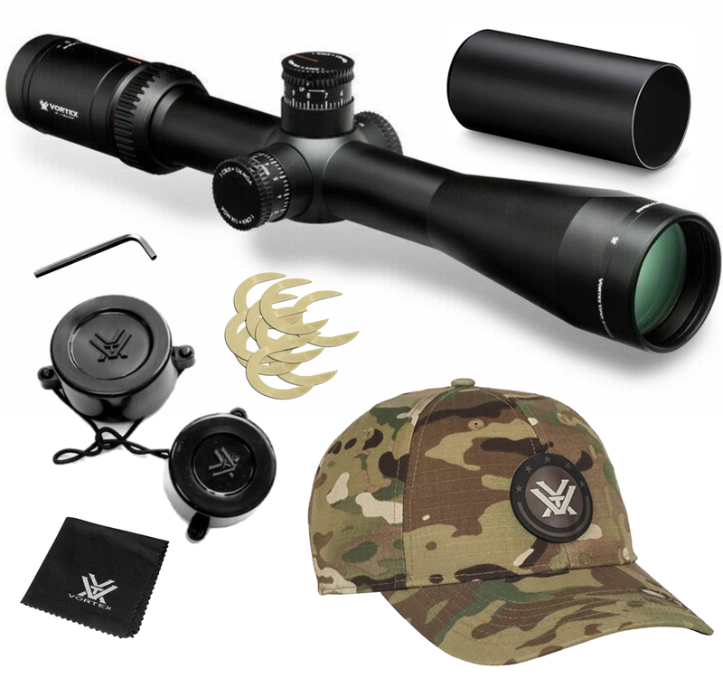 Vortex Optics Viper HST 4-16x44 VMR-1 MOA, 30 mm Tube Riflescope with Wearable4U Bundle