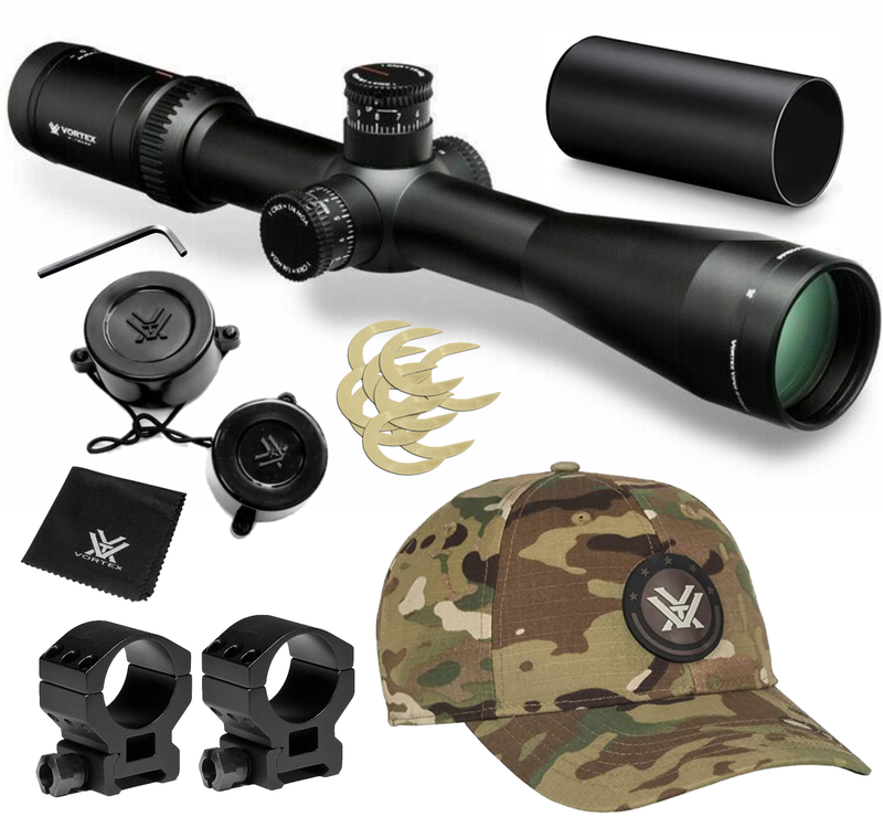 Vortex Optics Viper HST 4-16x44 VMR-1 MOA, 30 mm Tube Riflescope with Wearable4U Bundle