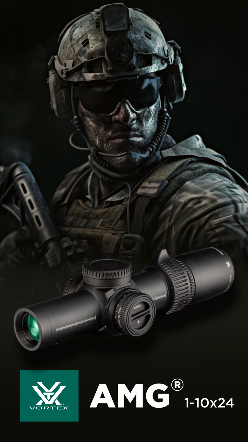 Vortex Optics AMG 1-10x24 FFP EBR-9 (MRAD) RETICLE 34mm Tube Riflescope (AMG-11002)