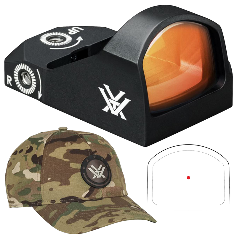 Vortex Optics Viper Red Dot Sight 6 MOA Dot Lens VRD-6 w/ Baseball Hat Bundle