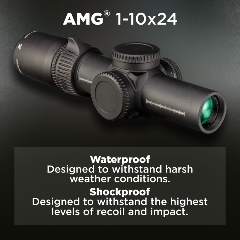 Vortex Optics AMG 1-10x24 FFP EBR-9 (MRAD) RETICLE 34mm Tube Riflescope (AMG-11002)