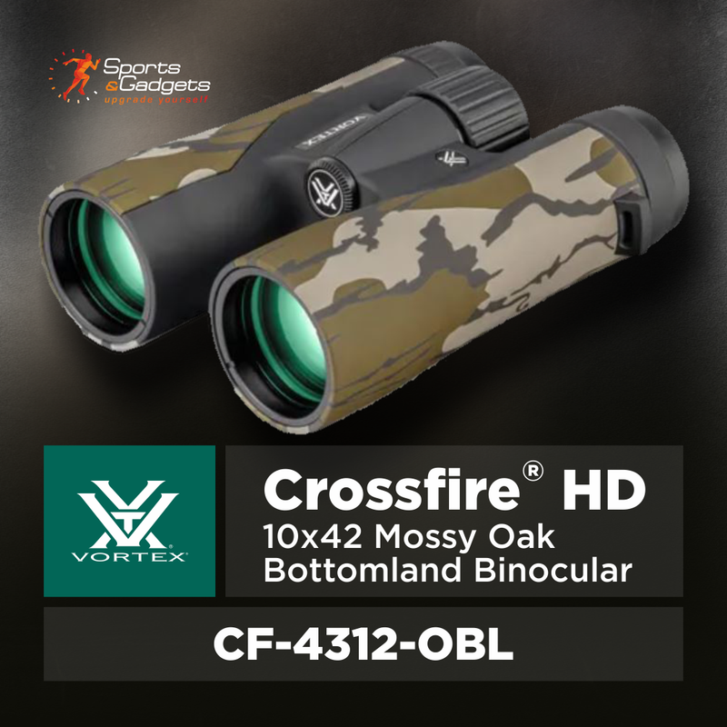 Vortex Optics Crossfire HD 10x42 Mossy Oak Bottomland Binocular (CF-4312-OBL)