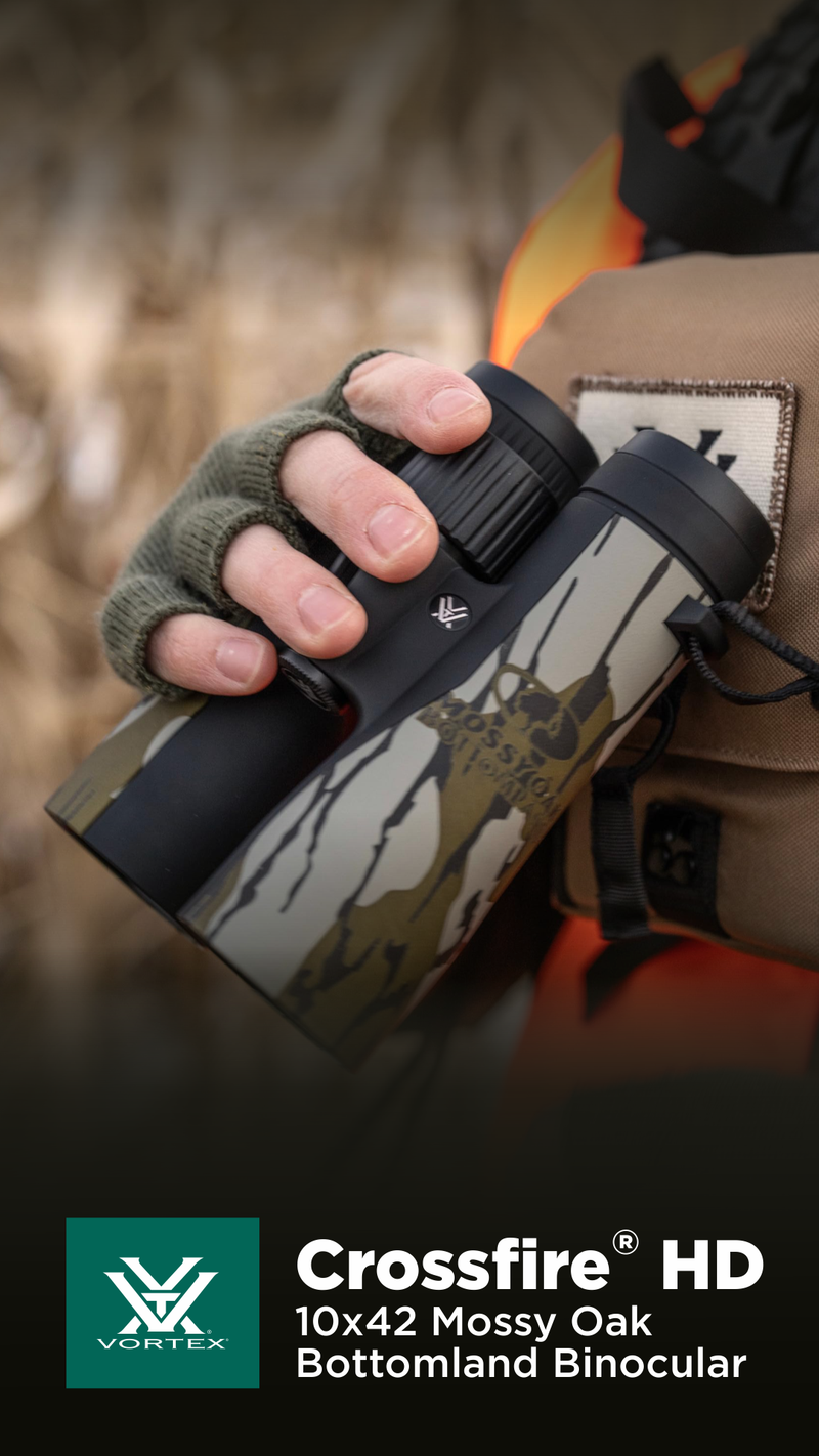 Vortex Optics Crossfire HD 10x42 Mossy Oak Bottomland Binocular (CF-4312-OBL)