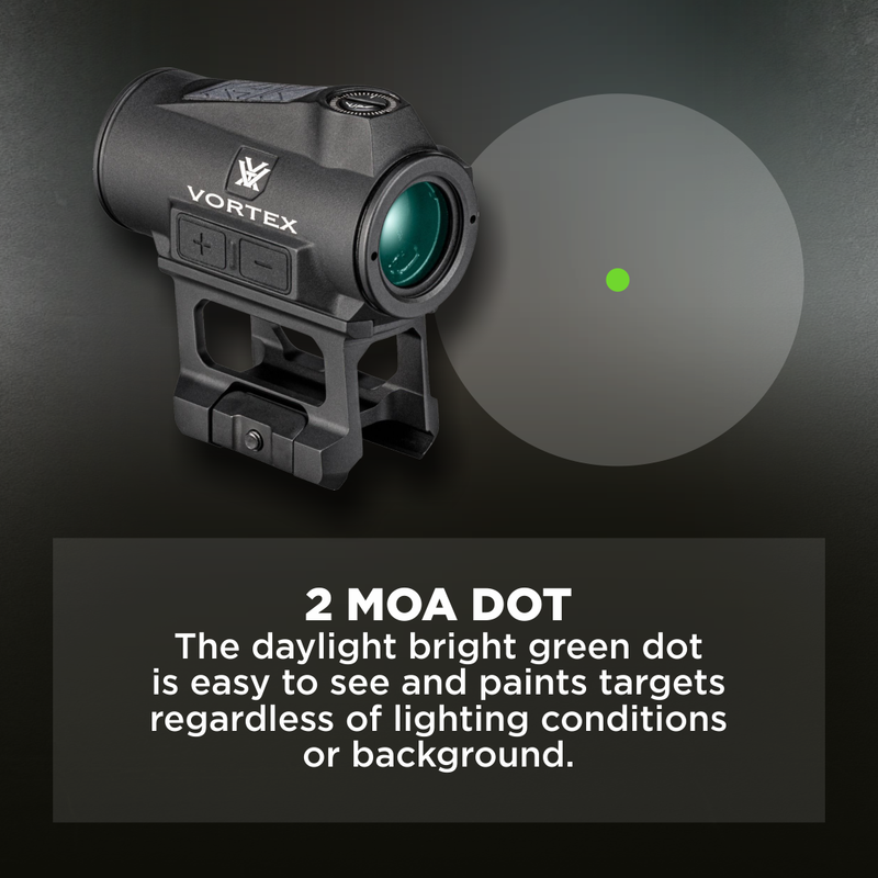 Vortex Optics Crossfire II 2 MOA Solar Green Dot (CF2-GD2-SLR)