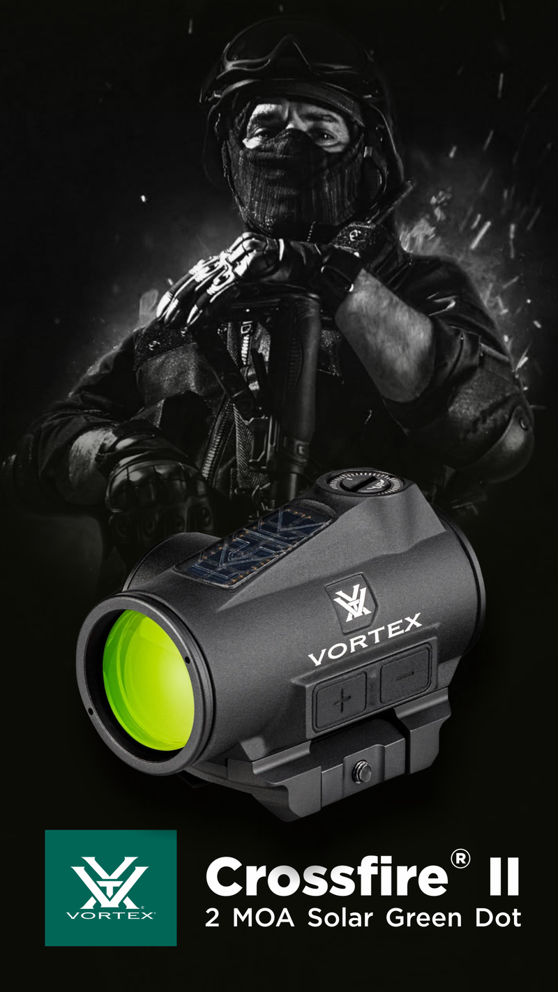 Vortex Optics Crossfire II 2 MOA Solar Green Dot (CF2-GD2-SLR)