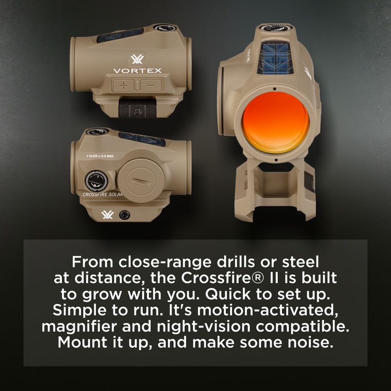 Vortex Optics Crossfire II 2 MOA Solar Red Dot Tan (CF2-RD2-SLR-T)