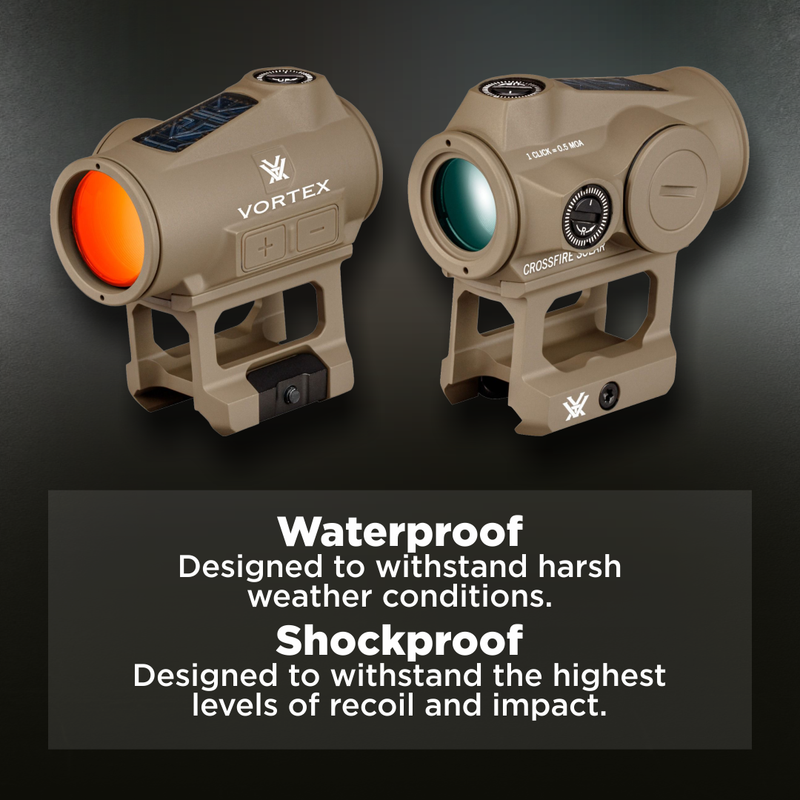 Vortex Optics Crossfire II 2 MOA Solar Red Dot Tan (CF2-RD2-SLR-T)