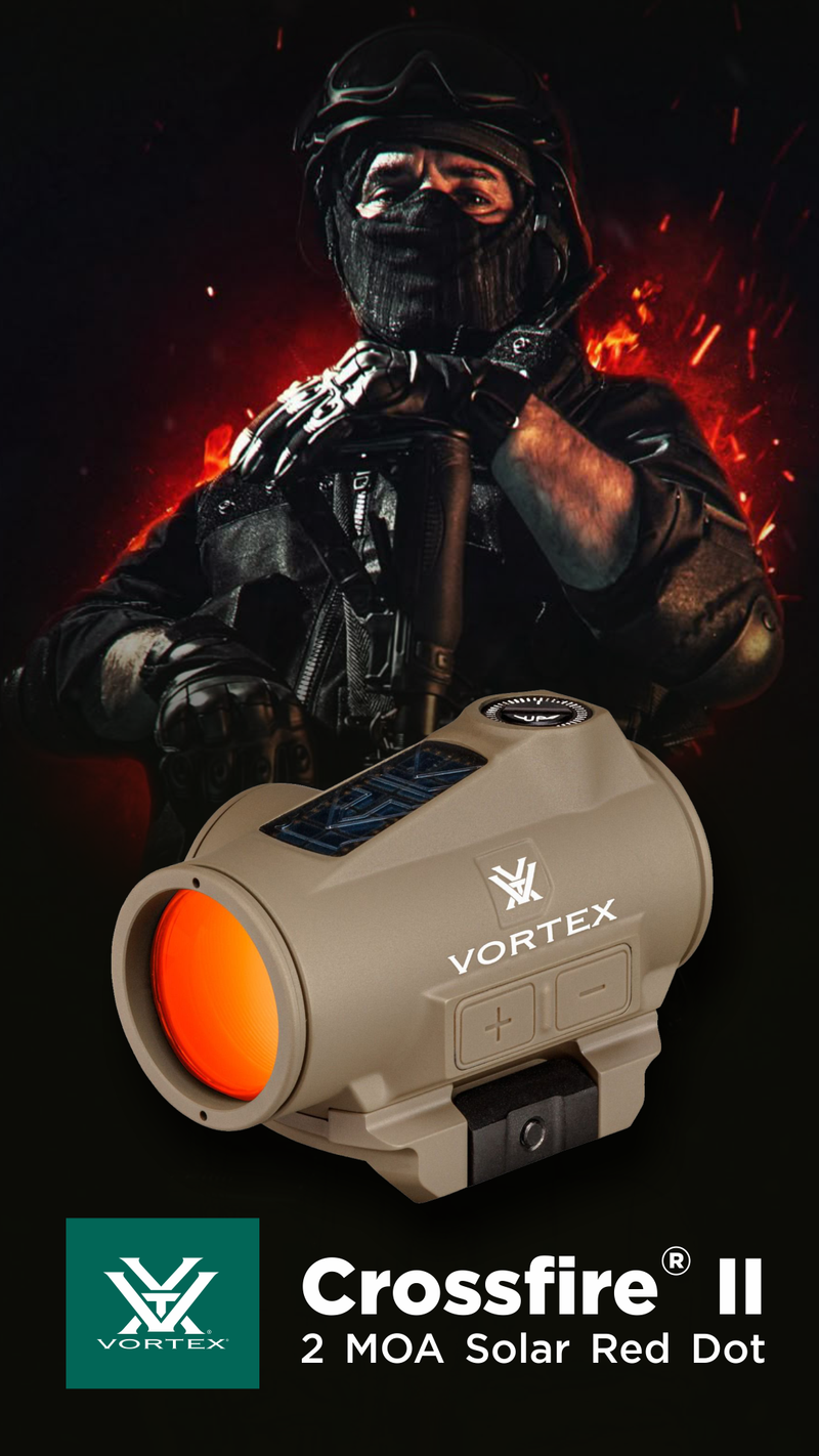 Vortex Optics Crossfire II 2 MOA Solar Red Dot Tan (CF2-RD2-SLR-T)