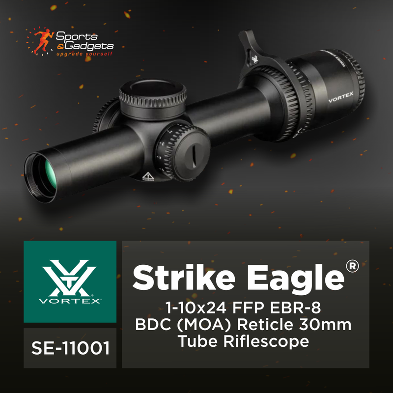 Vortex Optics Strike Eagle 1-10x24 FFP EBR-8 BDC (MOA) Reticle 30mm Tube Riflescope