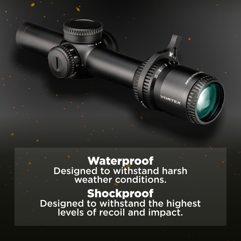 Vortex Optics Strike Eagle 1-10x24 FFP EBR-8 BDC (MOA) Reticle 30mm Tube Riflescope