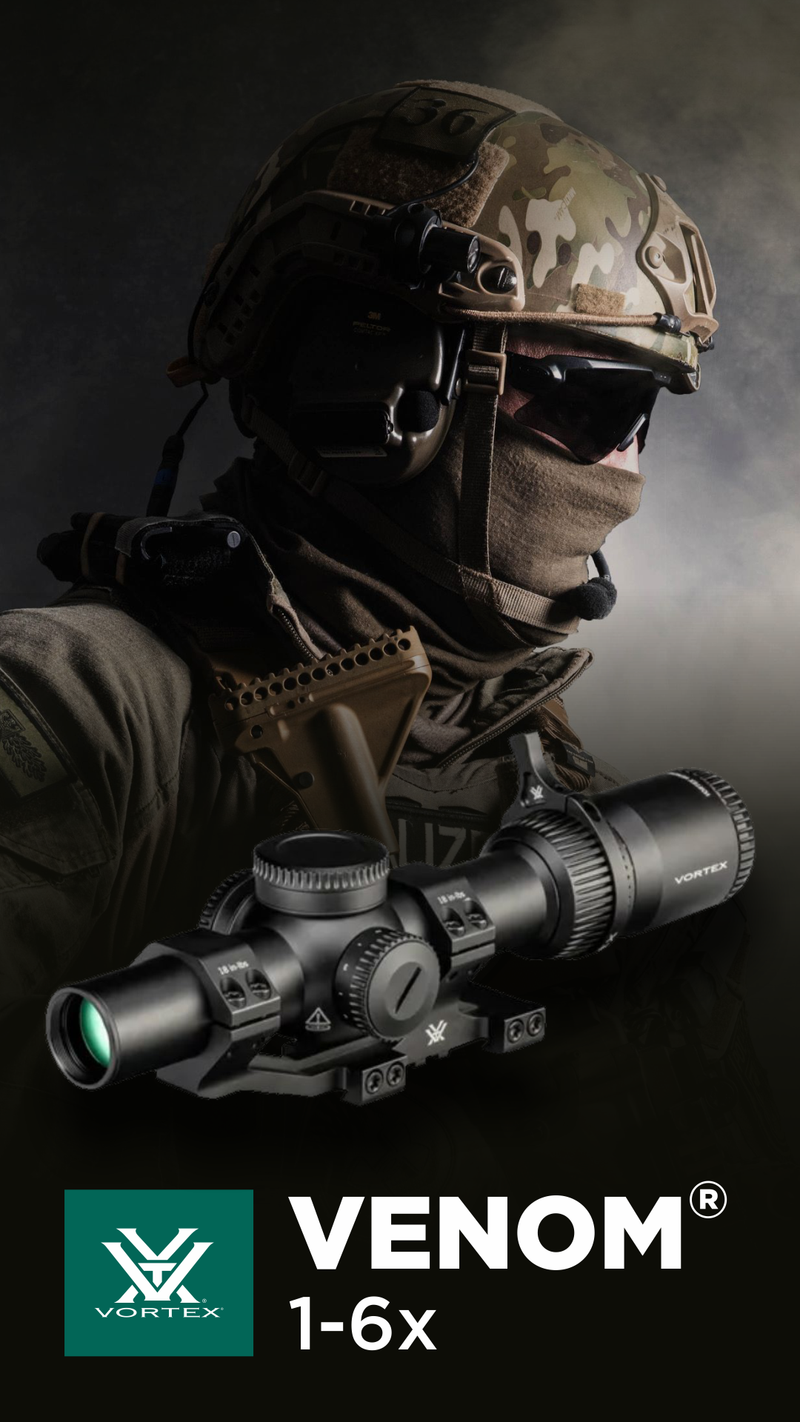 Vortex Optics Venom 1-6x SFP AR-BDC3 MOA Reticle 30mm Tube Riflescope + Sport Mount Bundle (BNDL-VEN1601-SCM)