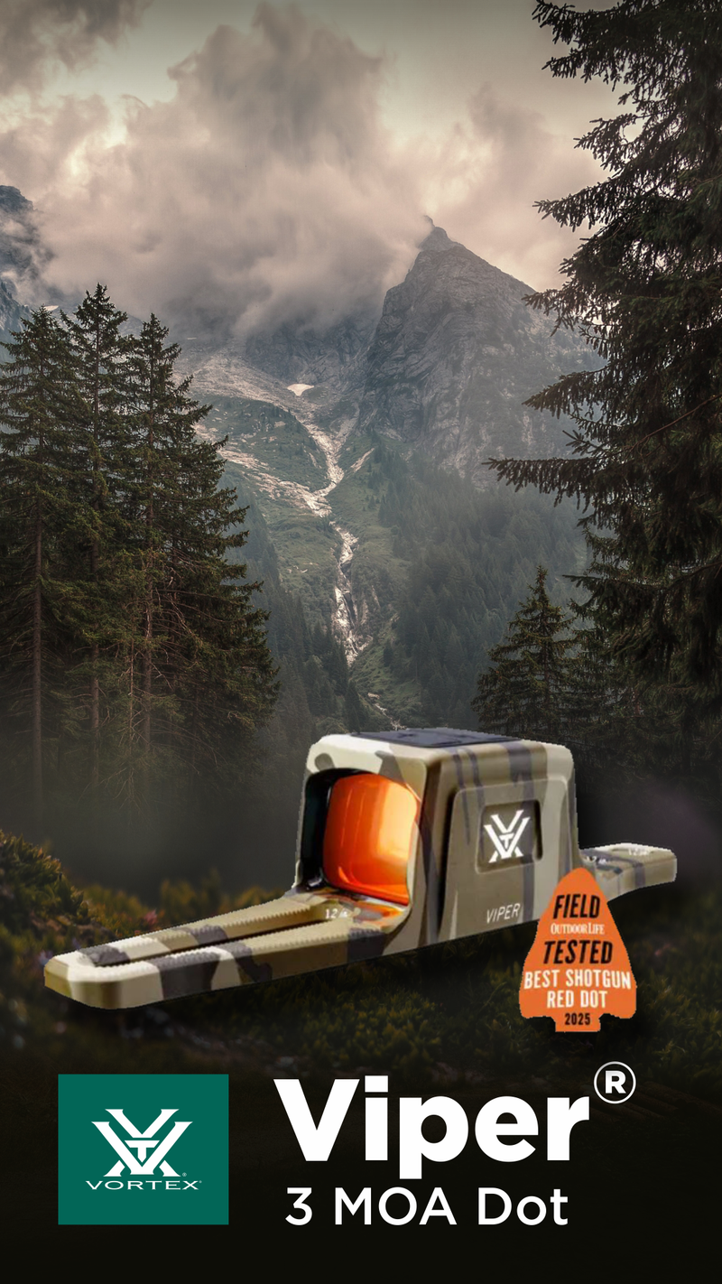 Vortex Optics Viper Enclosed Micro Mossy Oak Bottomland 1x 3 MOA Red Dot Sight (VPR-SGMRD3-E-OBL)