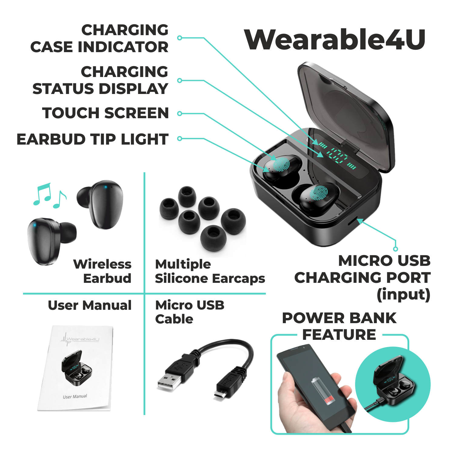 Bushnell Wingman View Golf GPS Bluetooth Speaker with Wearable4U