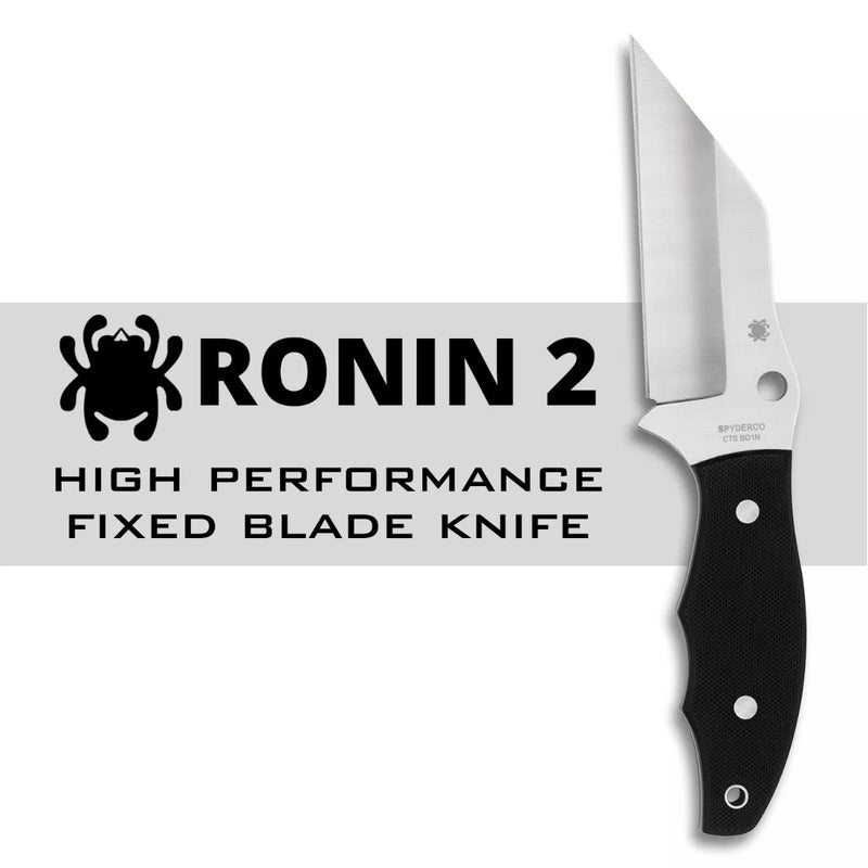 Spyderco Ronin 2 Plain Edge 4.08" Fixed Blade Pocket Knife (FB09GP2)