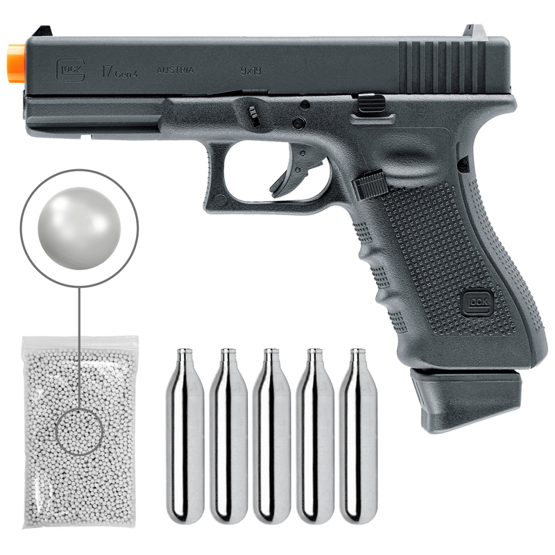 Umarex Glock G17 Gen 4 CO2 Blowback 6 mm Airsoft Pistol, Black (2276318)