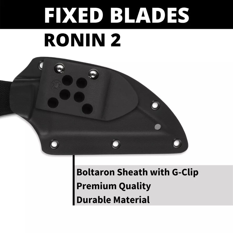 Spyderco Ronin 2 Plain Edge 4.08" Fixed Blade Pocket Knife (FB09GP2)