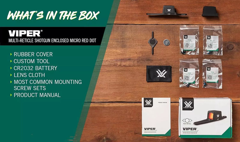 Vortex Optics Viper SG Enclosed Micro Multi-Reticle Red Dot Sight (VPR-SGMRD3-MR-E)