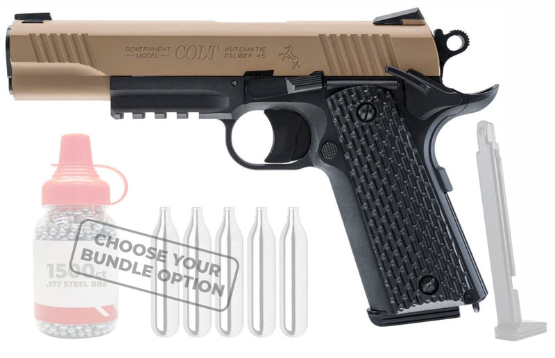 Umarex Colt M45 CQBP Blowback CO2 .177 Cal Air Metal Slide Air Pistol (2254045)