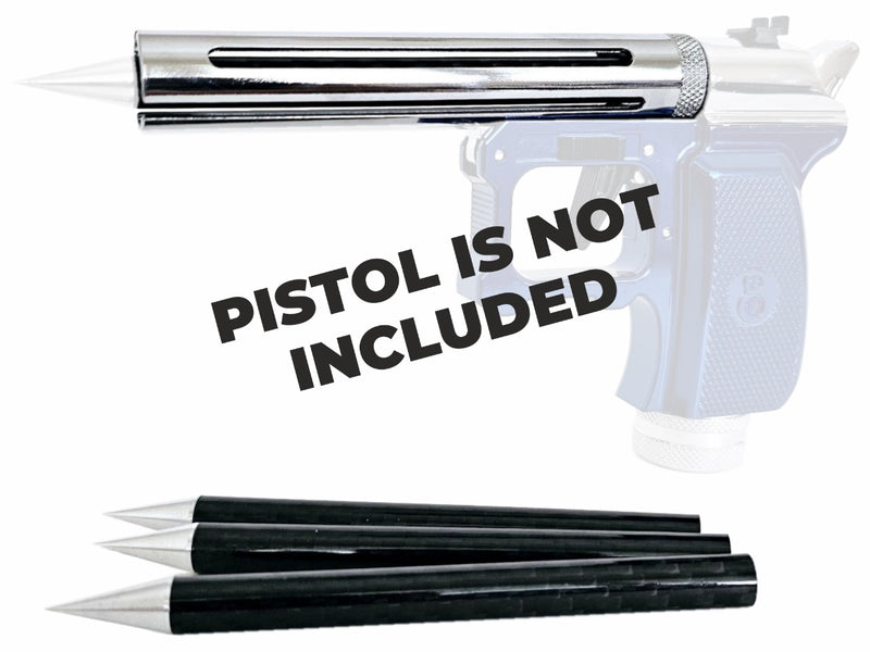 Hawki Gem Rocket (Bolt) Barrel Set - Air-Bow Conversion Kit for Gem Air Pistol with Precision Brass Barrel & Carbon Shaft Air-Rockets, 300 FPS (Hi-G-RocketBrl)