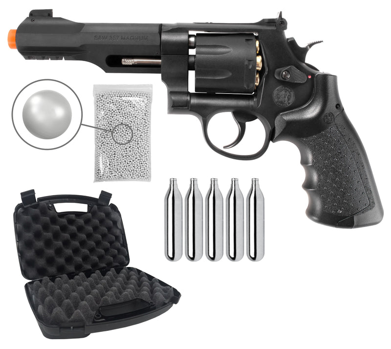 Umarex Smith & Wesson Airsoft Revolver M&P R8 6mm with Wearable4U Bundle