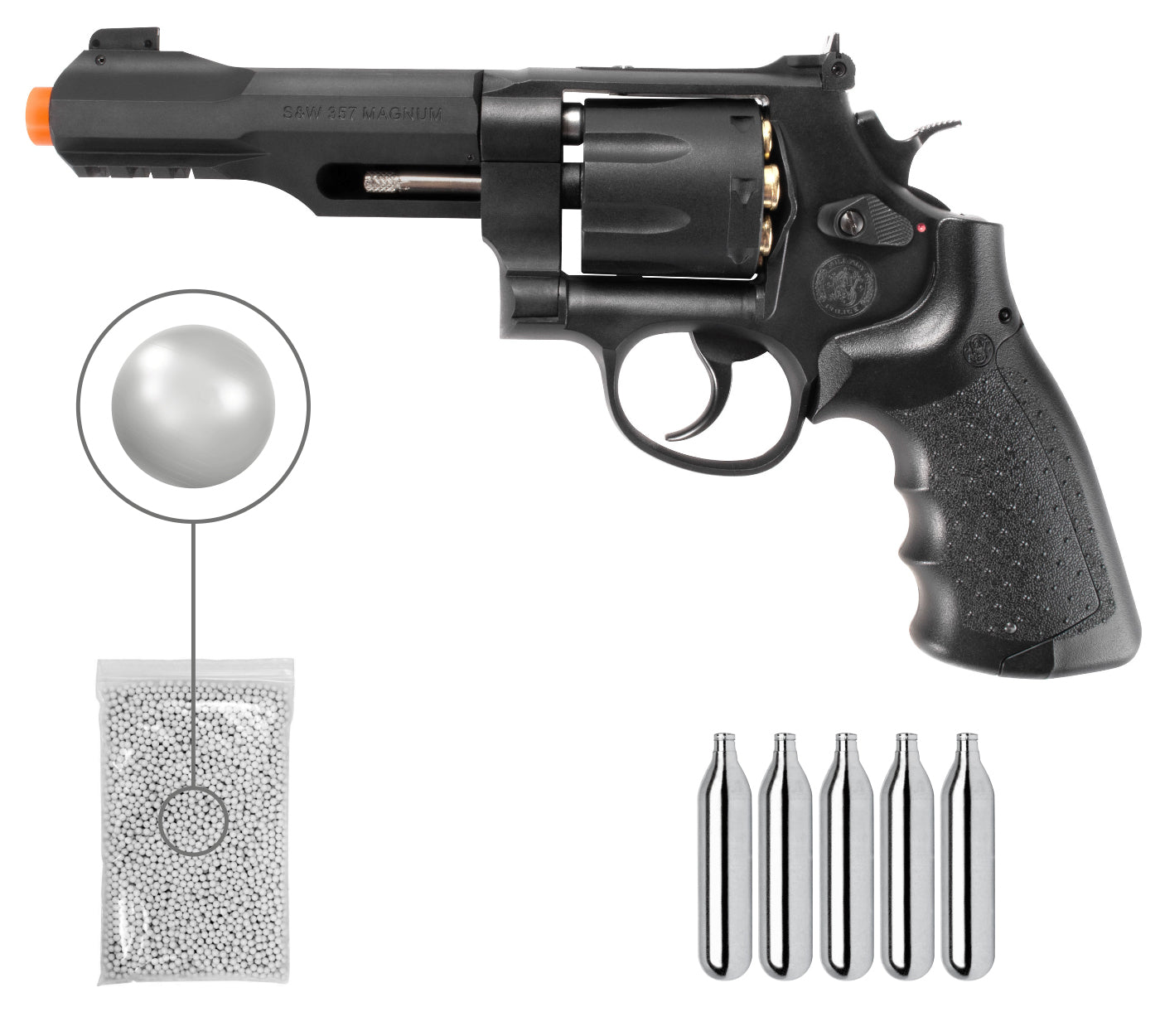 Umarex Smith & Wesson Airsoft Revolver M&P R8 6mm with Wearable4U Bund –  Sports and Gadgets