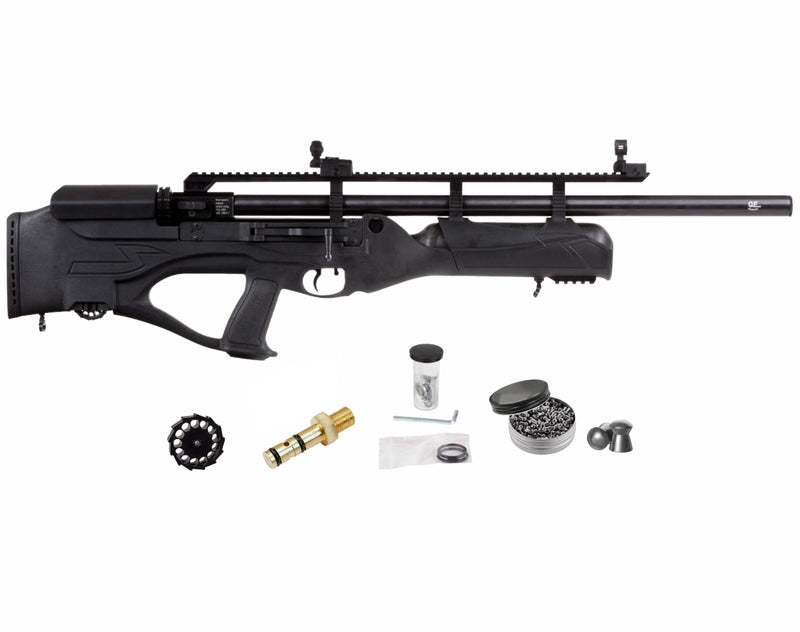 Hatsan Hercules Bully .25 Caliber PCP Air Rifle with Included Pack of 150 Pellets and Wearable4U Cloth Bundle
