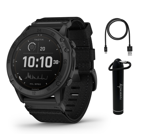 Garmin tactix Delta Solar with Ballistics Solar-Powered Tactical Smartwatch with Wearable4U  Bundle